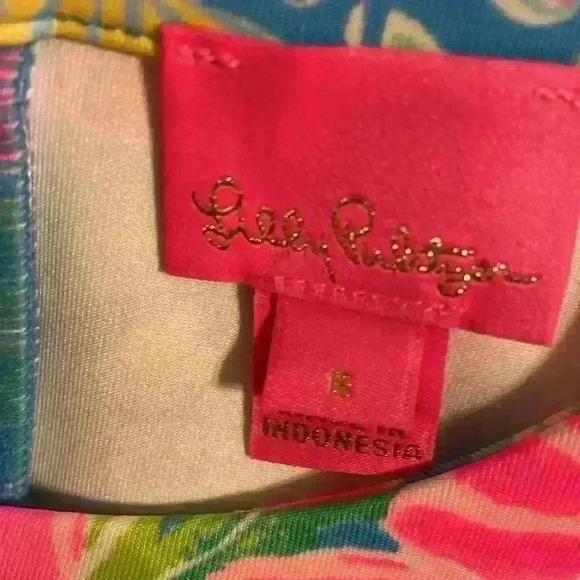 Lilly Pulitzer Girls Sophelia Shift Dress Size 16 Zanzibar Blue - Picture 4 of 6